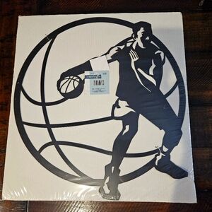 Basketball Player Wall Art in Black